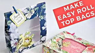 EASY LARGE GIFT BAG WITH ACETATE WINDOW TUTORIAL.  Mother’s Day Bag, Birthday Bag, All Occasion Bag.