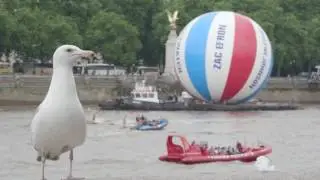World's Largest Beach Ball at River Thames