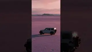 chasing sunrise #utah #dji #air3 #drone #saltlake #bonneville #jeep #chase #explore #travel #sunrise