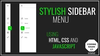 How To Create a Stylish Sidebar Menu Using HTML, CSS and JavaScript...