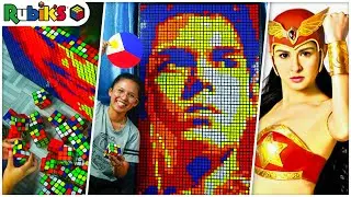 I MADE PORTRAITS OF SUPERHEROES WITH 273 RUBIK'S CUBES | Creative Mosaic with 3x3 Magic Cubes