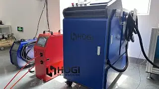 HOGI Handheld laser welding machine 2000W with double wire feeding system welding 5mm aluminum plate