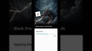 Black dragon in gray clouds theme for samsung galaxy phones.#samsung #shorts #viral