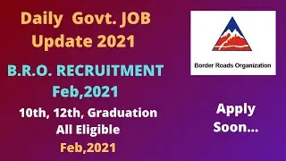 BRO Recruitment 2021 Border Road Organisation Vacancy 2021 