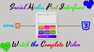 Social Media Post Interface Using HTML and CSS