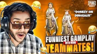 Donkey On Dinosaur 😂 Playing With Noob Teammates Gone Unexpected & Funniest 😂