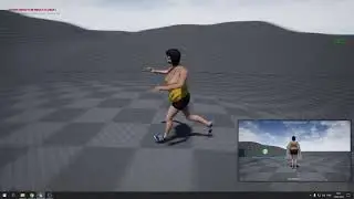 Испуганная женщин UE4 :-)
