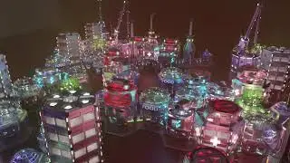 Blender Geometry nodes - Procedural futuristic city (Mars colony)