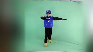 щенячий патруль гонщик гончик Чейз на зеленом фоне хромакей футаж