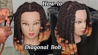 "Unlock the Style: Mastering the Knotted Twist-Out Diagonal Bob for Dazzling Dreadlocks!"