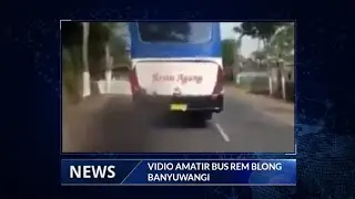 BUS MENGALAMI REM BLONG DI BANYUWANGI