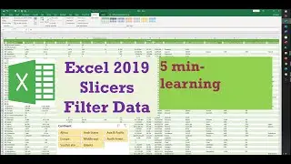 Excel 2019- How to Filter data using slicers