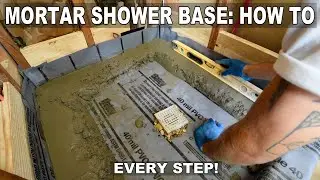 How To Install Shower Mortar Bed, Liner, and Drain. Shower Build A to Z