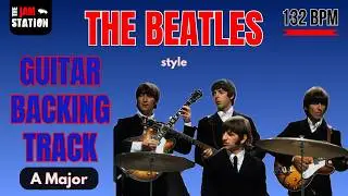 The Beatles Style Guitar Backing Track in A Major
