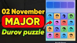 02 November 2024 Major Puzzle Durov Solved 💯✅ | Get 5000+500+500 stars