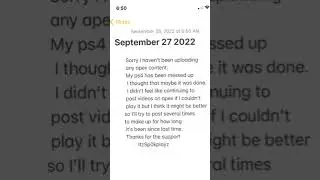 Apology Video