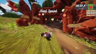 All-Star Fruit Racing: Time Attack Gold - Dino Juice (Three Pistons)