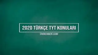2020 TYT Türkçe Konuları ve Soru Dağılımları (ÖSYM - MEB)