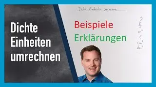Dichte: Einheiten umrechnen mit Beispielen