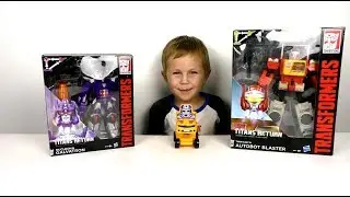 Распаковка Трансформеров: Гальватрон и Бластер - Titans return.  Мистер сын шоу!