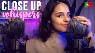 ASMR Ear to Ear CLOSE UP WHISPERING 💖 Portuguese 💤 Relax and fall asleep to a foreign language