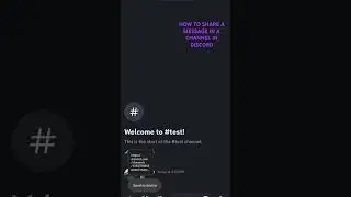 How to share a message in a channel in discord