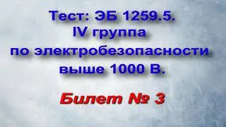 БИЛЕТЫ по Электробезопасности IV группа выше 1000 В. Билет 3
