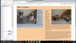 floating two columns using css