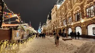 Новогоднее Зарядье / Парящий мост / Москва после снегопада