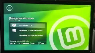 Custom theme GRUB boot menu Linux Mint - Windows 10