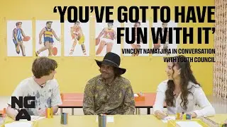 Vincent Namatjira in conversation with the National Gallery Youth Council
