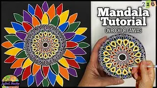 Dot Art Mandala Canvas AND Rock Painting Tutorial