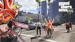 NARUTO BARYON & DENJI DISERANG ZOMBIE !!! | GTA V MOD