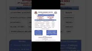 Emerson Multan 5th Semester Admissions