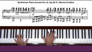 Beethoven Piano Sonata No.12 in A-flat Major, Op.26 Funeral March Tutorial Part 1