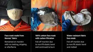 DuPont™ Thermo-Man®: Nomex® Face Mask vs. Non-FR Face Coverings