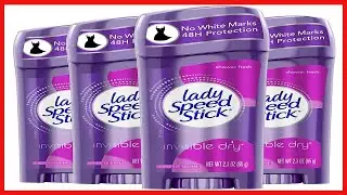 Lady Speed Stick Invisible Dry Antiperspirant Deodorant, Shower Fresh, 2.3 Fl Oz (Pack of 4)
