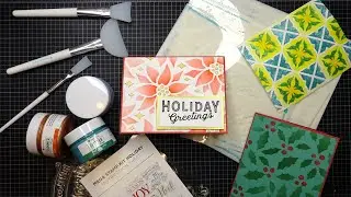Diamond Press Jingle All the Way, Filigree & Holiday Stencils Review Tutorial ft. Squeegee Brushes!