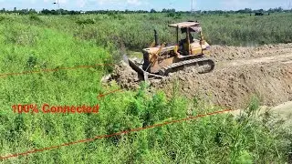 Nicely! Final Project Complete 100% Swimming Pool Ring Road Building Bulldozer KOMATSU D58E