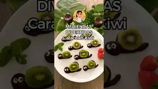 Meriendas divertidas con fruta y chocolate 🥝🍫 Caracoles