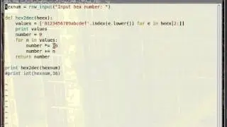Convert hexadecimal to decimal in python pt 2