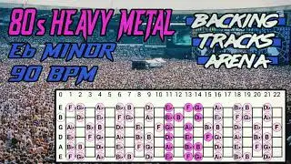 80s Heavy Metal -  Backing Track | Eb Minor 90 BPM