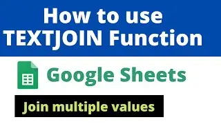 Textjoin Function in Google Sheets in Hindi || Combine texts in Google Sheets👈