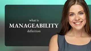 Manageability — what is MANAGEABILITY definition