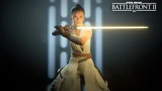 Star Wars Battlefront 2 - Rey Skywalker Skin Gameplay!
