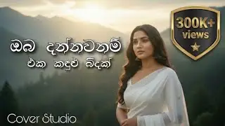 Oba Dannawanam 💔 ඔබ දන්නවනම් | Acoustic Cover [Lyrics Video] |  Cover Studio