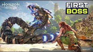 Horizon Forbidden West - First Boss Fight (PS5 Gameplay)