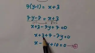 Straight lines 3e 7 marks