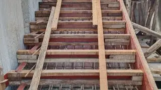 Staircase Centering & Riser Shuttering Work 🔨 // Staircase design & Steel details 🤔 #staircase #site