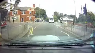 Bus narrowly avoids stupid girl (Well done Bus Driver) 28/09/22